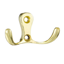 Крючок двухрожковый малый, золото. (К207), KERRON