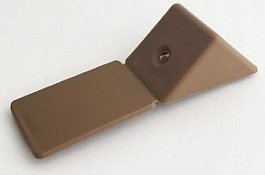 Уголок-стяжка пластмассовый на 2 шурупа светло-коричневый