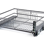 Корзина-сушка с доводчиком боковое крепление Mira, 600мм, графит