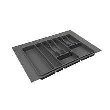 Лоток для столовых приборов в базу 800мм, вулканический серый