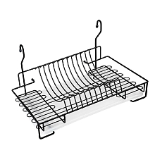 Сушка для посуды навесная с поддоном, черный матовый 