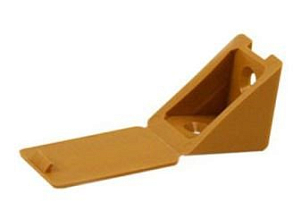 Уголок-стяжка пластмассовый на 2 шурупа бежевый