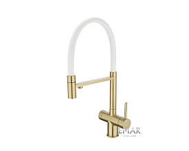 Смеситель ЕC-7024WHT Matt Gold