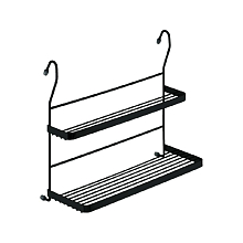 Полка двухярусная "mix", черный матовый