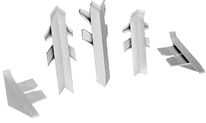 К-т фасонных частей к плинтусу Перфетто-лайн серый-98170 (12197251024)