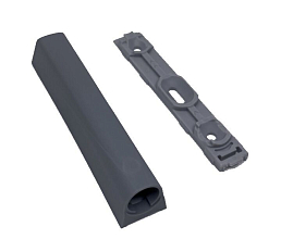 Titus, корпус с планкой для толкателя TL40, для шурупов по дереву, серый 