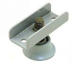 Опора регулируемая М8 с металлической скобой под плиту 16 мм с пяткой Ф27 мм  серый
